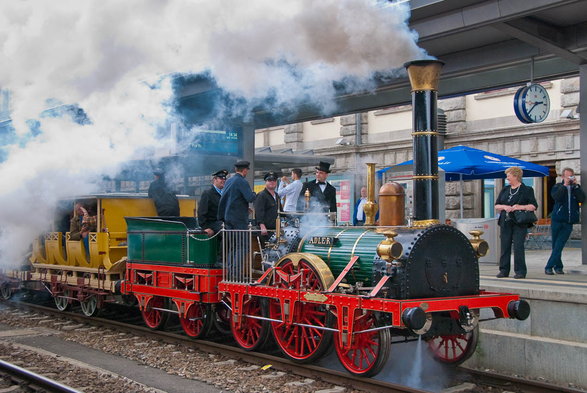 The replica "Adler" locomotive, as seen at Nuremberg in 2008, from StreetsOfNuremberg.com