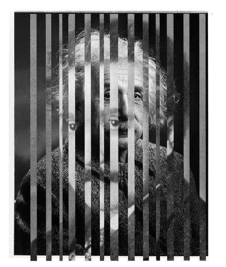 A black-and-white photo of a distinguished older man with disheveled hair, overlaid with vertical stripes that create a fragmented effect, obscuring parts of his face.

this is an image of Albert Einstein in parts - proven: AI can’t solve riddles!