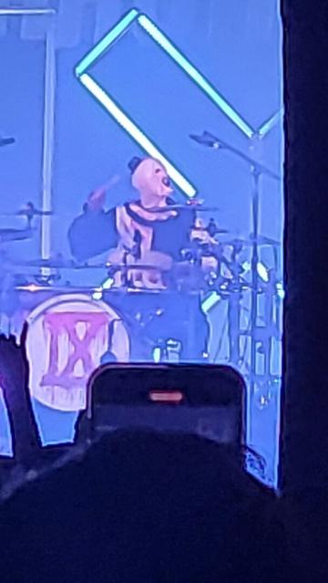 art the clown from terrifier on drums