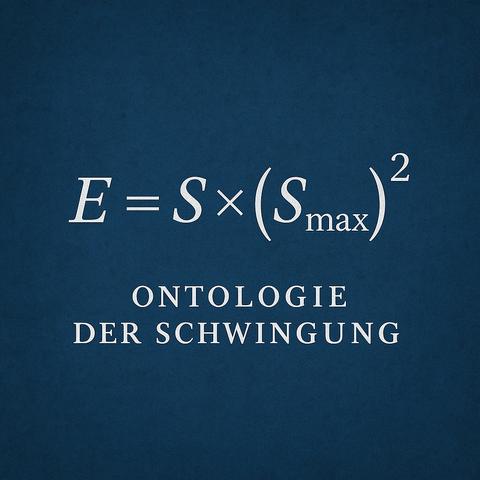 Image Description (English):
The image features the equation E = S × (Sₘₐₓ)² centered on a deep blue, textured background. The formula is written in elegant, white serif font, conveying clarity and scientific seriousness. Below the equation, the title “ONTOLOGY OF VIBRATION” appears in capital letters, harmoniously aligned. The overall aesthetic evokes a fusion of precision and metaphysical depth, making the image suitable for philosophical-scientific presentations or posts aimed at interdisciplinary discourse.🖖