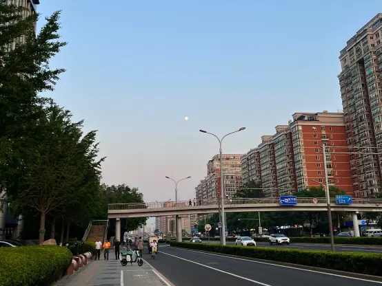 Moonlight on the street