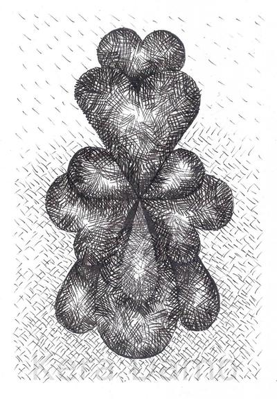 A pen drawing made by visual artist Kera Damo from The Hague / Een pentekening van beeldend kunstenaar Kera Damo uit Den Haag