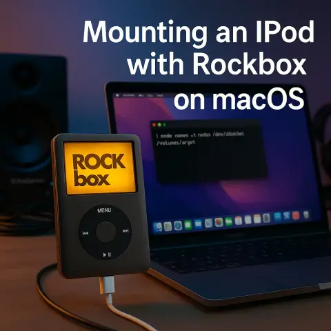 Cover photo of my New Blog Post: Mounting an iPod with Rockbox on macOS