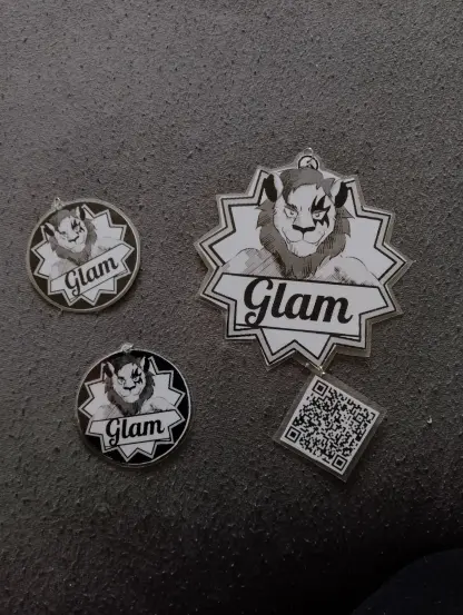 Furry badge in manga style