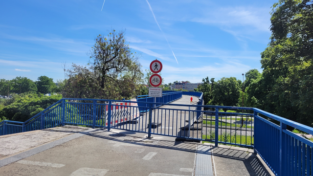 Petriförderbrücke vor dem Abriss Westzugang