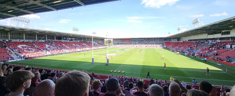 St Helens stadium for the 2025 Challenge Cup semi-final.