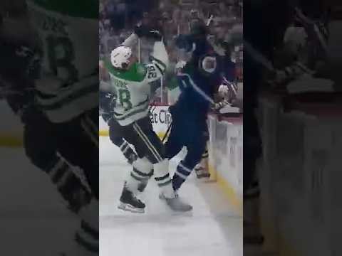 Adam Lowry Gets BLASTED Into The Jets Bench 💥