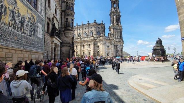 Die Demo vor Fürstenzug