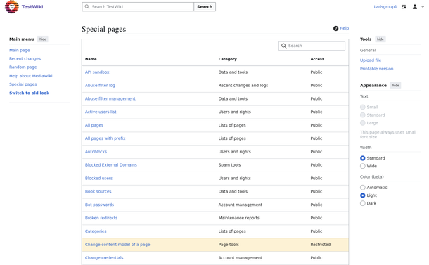 New design for Special:SpecialPages