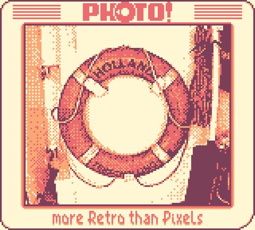 Foto eines Rettungseings mit der Aufscheift "Holland". Sehr pixelig.