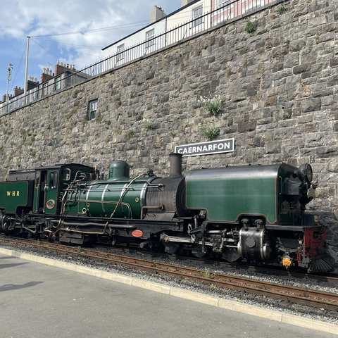 Steam train in Caernarfon