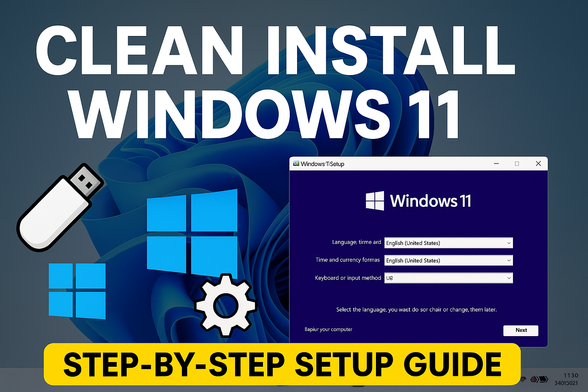 Looking to do a clean install of Windows 11 on a new PC or want to wipe your current system for a fresh start? In this step-by-step tutorial, we’ll show you exactly how to download the official Windows 11 ISO, create a bootable USB drive, and perform a clean installation of Windows 11 from scratch — no bloatware, no leftovers, just a fresh system.