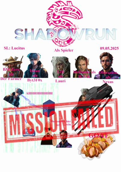 Kollage zu meiner Shadowrun 6 Runde am 9.5