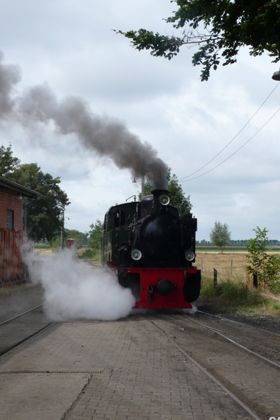 Die Schwarzach in Aktion.
Hoffentlich dampft sie bald wieder.