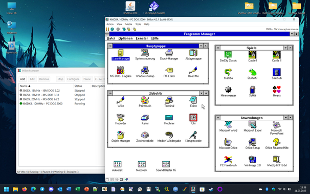Windows 11... running my 86Box emulators.