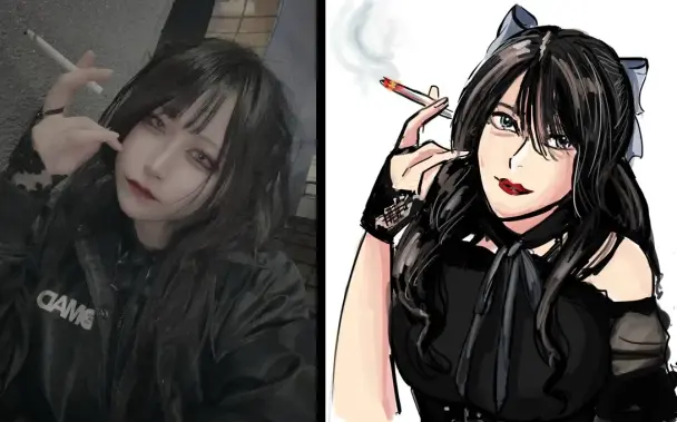 Live image and drawing.
