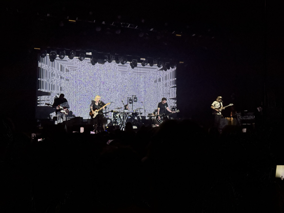 Slowdive on stage at the Fox Theater, Oakland, May 11, 2025.