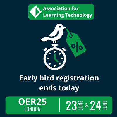 OER25 Early bird registration ends today