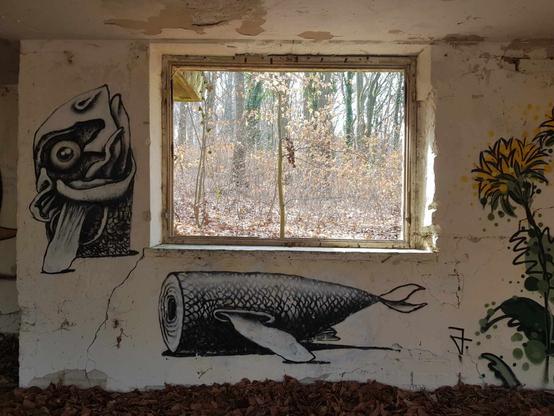 Artwork by unknown artist in Szczecin Zdroje, Poland