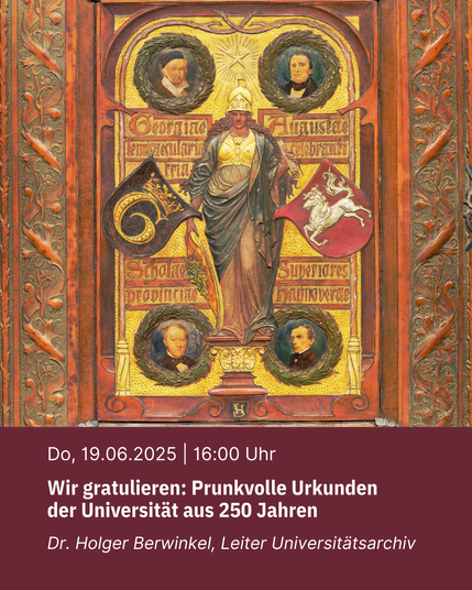 Prachturkunde, Einband, Wappen Niedersachsen und Göttingen