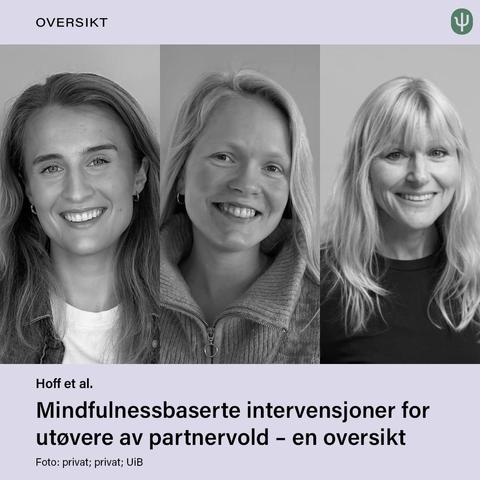 Foto av forfatterne (v til h) Ulrikke Galtung Døsvig Hoff, Regine Leidland og Anita Lill Hansen