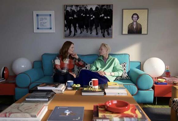 Julianne Moore and Tilda Swinton in The Room Next Door