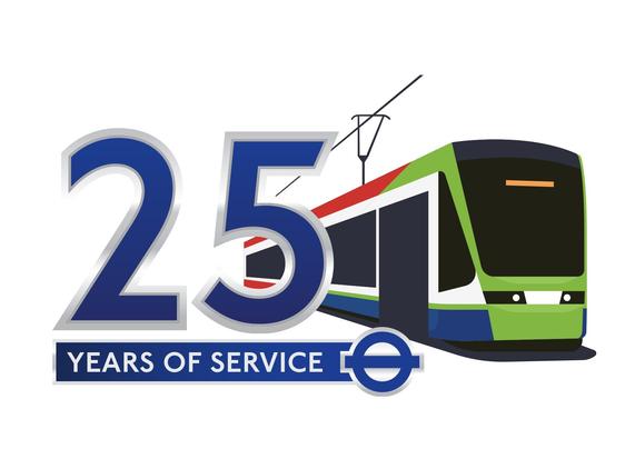 TfL Image - Tram 25th Anniversary graphic