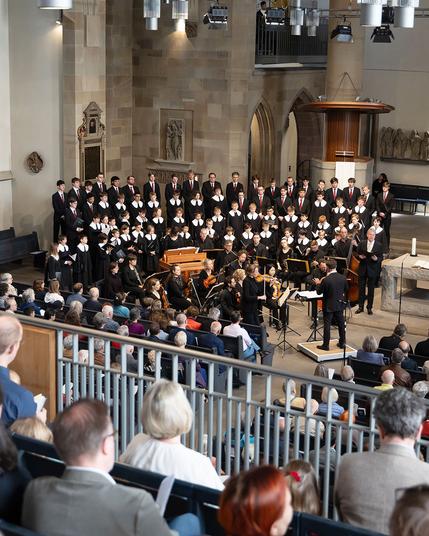 Zu sehen in der ganze Hymnus-Chorknaben in der Stiftskirche in Stuttgart.