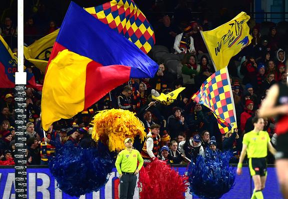 Crows cheer squad celebrates. (Kim Densham/AFANA/file photo).

https://www.afana.com/news/2025/05/11/crows-down-power-epic-showdown
#AFANA #AFL #adelaidecrows #portpower @borisxxiii