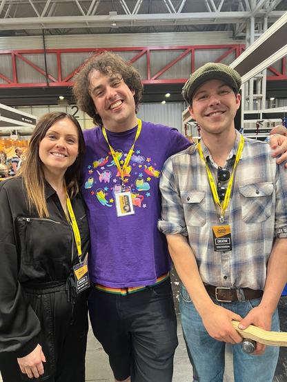 Ruth Amos, me, and Eoin Reardon at last years makers central.