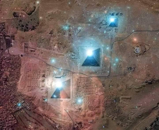Orion’s belt aligned with the Giza pyramids.
