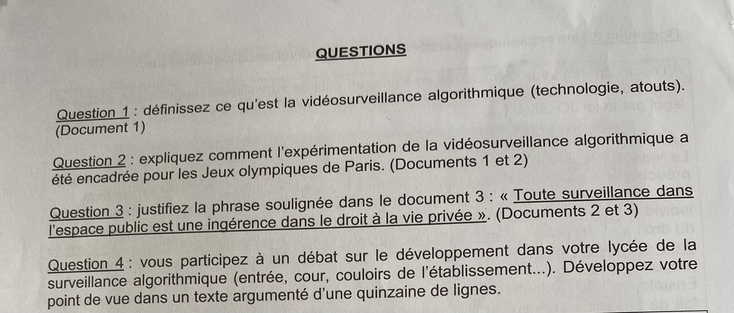 Des questions plus qu’intéressantes sur la VSA !