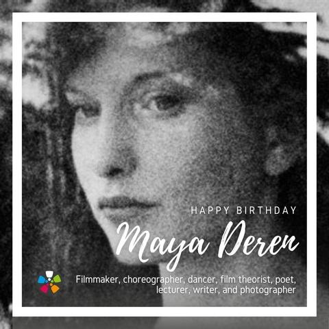 Close-up of Maya Deren looking through a window, in a still photo from her black and white experimental film titled "Meshes of the Afternoon".