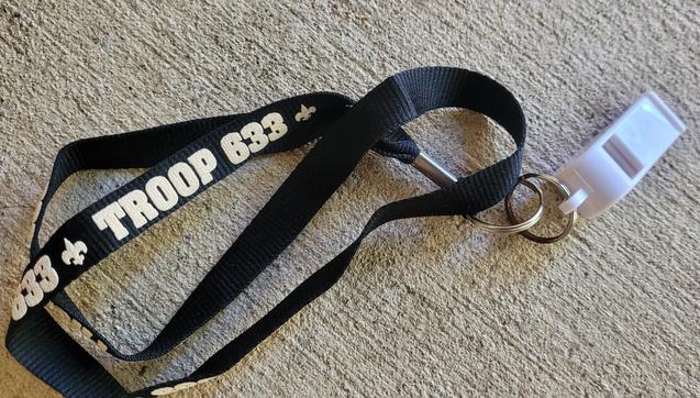 Troop 633 lanyard with whistle
