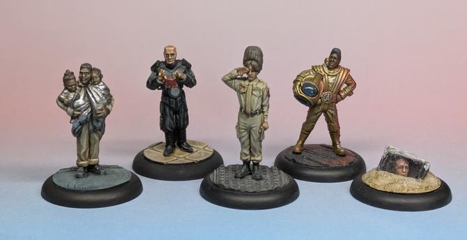 Lister, Kryten, Rimmer, Cat and Holly