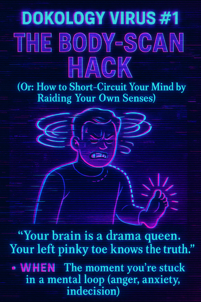 Your brain is a drama queen. Your left pinky toe knows the truth. Self improvement image depicting somebody angry, from not controlling their emotions.