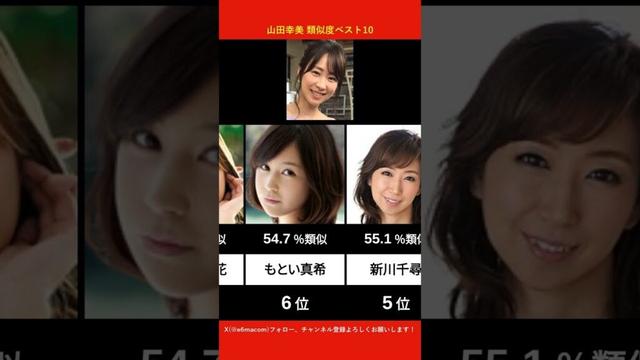 山田幸美に似てるAV女優ベスト10 【AI解析】