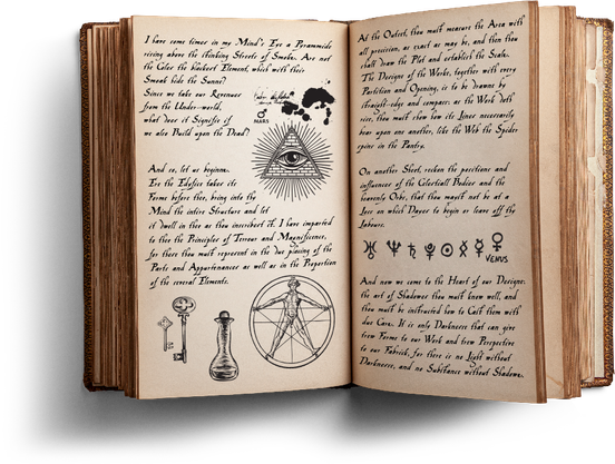 I have some times in my Mind's Eye a Pyrammide rising above the stinking Streets of Smoke. Are not the Coles the blackest Element, which with their Smoak hide the Sunne? Since we take our Revenues from the Under-world, what does it Signifie if we also Build upon the Dead?

And so, let us beginne. Ere the Edyfice takes its Forme before thee, bring into thy Mind the intire Structure and let it dwell in thee as thou inscribest it. I have imparted to thee the Principles of Terrour and Magnificence, for these thou must represent in the due placing of the Parts and Appurtenances as well as in the Proportion of
the several Elements.

At the Outset, thou must measure the Area with all precision, as exact as may be, and then thou shalt draw the Plot and establish the Scale. The Designe of the Worke, together with every Partition and Opening, is to be drawne by straight-edge and compass: as the Work doth rise, thou must show how its Lines necessarily bear upon one another, like the Web the Spider spins in the Pantry.

On another Sheet, reckon the positions and influences of the Celestiall Bodies and the heavenly Orbs, that thou mayst not be at a Loss on which Dayes to begin or leave off thy Labours.

The art of Shadowes thou must know well, and thou must be instructed how to Cast them with due Care. It is only Darknesse that can give trew Forme to our Work and trew Perspective to our Fabrick, for there is no Light without Darknesse, and no Substance without Shadowe.