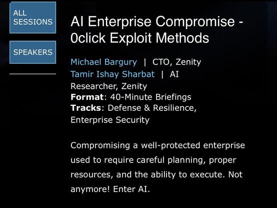 AI enterprise compromise with 0click exploits at BHUSA