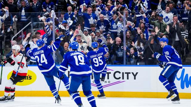 Marner has 3 points, Maple Leafs ease past Senators in Game 1