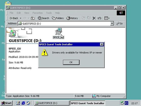 SPICE Guest Tools installer

Drivers only available for Windows XP or newer