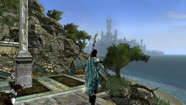 Looking out over the calm ocean of Anfalas in LOTRO