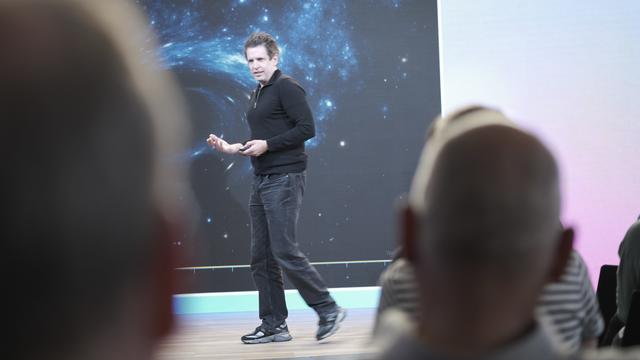 Martin Andree auf der DiWo Bühne im InnoPier