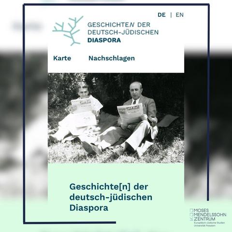 Ansicht der Webseite "Geschichte(n) der deutsch-jüdischen Diaspora".