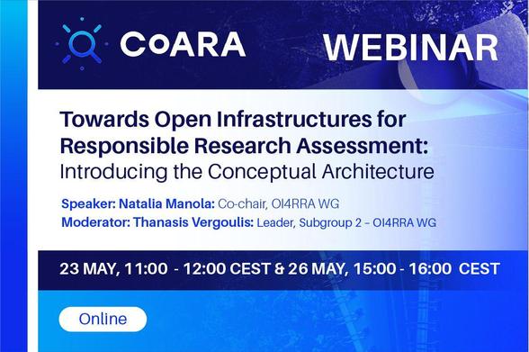 Webinars of the OI4RRA WG 23 and 26 May