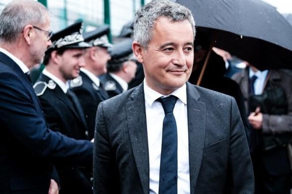 Gérald+Darmanin,+ministre+de+la+justice,+lors+d’une+visite+de+la+prison+de+Saint-Quentin-Fallavier,+le+24+avril+2025.+©+Photo+Benoît+Pavan+/+Hans+Lucas+via+AFP