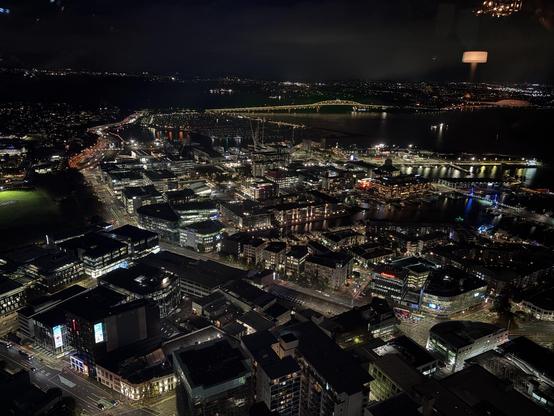 Night view from Sky Tower