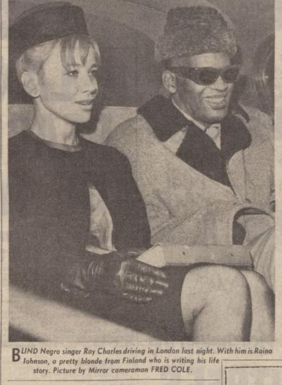 A young woman and Ray Charles