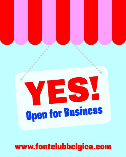 Sign saying open for business