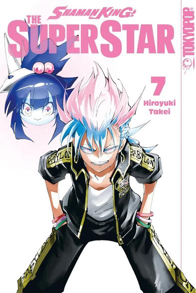 Cover zu Band 7 von Shamen King - The Super Star.
Dargestellt ist Gakko mit ihrem Schutzgeist Namaha in Seelenform.